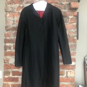 Tahari 100% silk lined duster coat